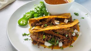 Saucy Birria Tacos Recipe [upl. by Lemrac]