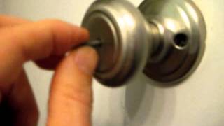 How to Open a Bathroom or Bedroom Privacy Lock from the Outside [upl. by Asiruam892]