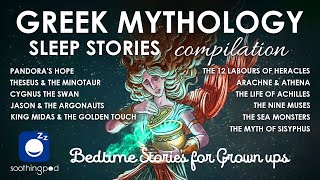 Bedtime Sleep Stories  💙 7 HRS Greek Mythology Stories Compilation 🔥  Famous Greek Myths [upl. by Tnirb]