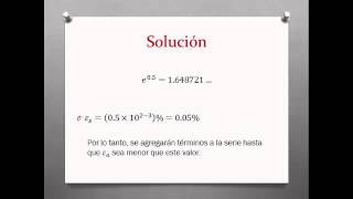 Curso de Métodos Numéricos  Estimacion del Error en Metodos Iterativos Serie de Maclaurin [upl. by Avaria]