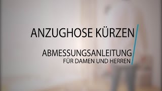 Anzughose kürzen  Abmessungsanleitung  BeTailorde [upl. by Nibbs946]