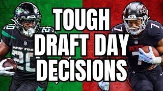 DOMINATE These Tough Draft Day Decisions In 2024 Fantasy Football [upl. by Ahsoym]