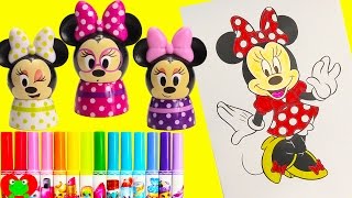 Disney Minnie Mouse Coloring Page with Lip Balms Shopkins Season 6 [upl. by Ttenna808]