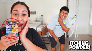 ITCHING POWDER PRANK ON BOYFRIEND HILARIOUS [upl. by Helbonnas]