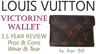 Louis Vuitton Victorine Wallet  35 Year Review  Pros and Cons  Wear and Tear [upl. by Aniela]