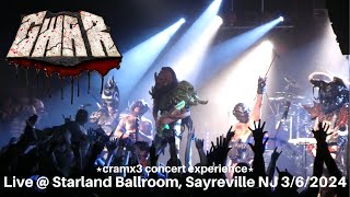 GWAR LIVE  Starland Ballroom Sayreville NJ 362024 cramx3 concert experience [upl. by Shira]