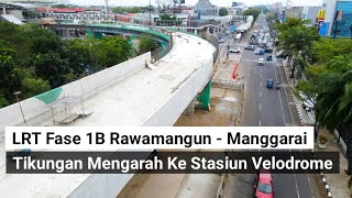 jalur rel LRT fase 1b rawamangun manggarai sudah panjang yang terpasang amp rangka atap dalam proses [upl. by Eyahsal]