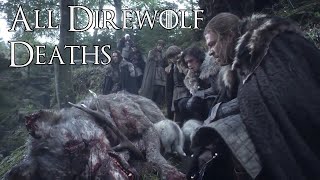 All Direwolf Deaths  Direwolves Game of Thrones Deaths Deaths [upl. by Kai71]