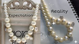 FULL VIDEO —DIY BEAUTIFUL PEARL NECKLACE 🩵✨ necklace making at home [upl. by Alrad484]