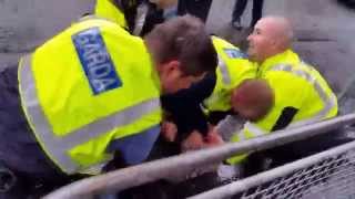 Irish Police Suppress ProPalestine Protest Arrest 4 Outside Israeli Embassy [upl. by Selwyn]