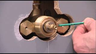 Concealed shower valve  Thermostatic cartridge brass maintenance replacement and calibration [upl. by Reyna]