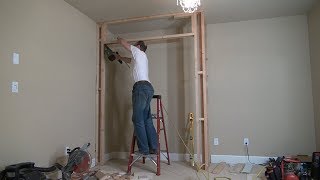 How to Build a Closet Frame  Bedroom Closet Part 1 Строим кладовку [upl. by Dressler]