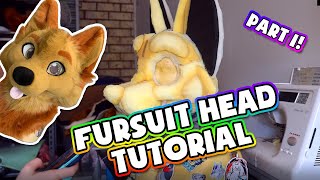 Fursuit head tutorial  Part 1  Foam Base [upl. by Yromas]