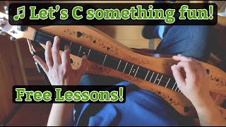 Key of C Free Dulcimer Lesson  Folkcraft  15 Fret [upl. by Cristiona]