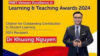 Đốc Tờ Hậu Đậus Acceptance Speech  RMIT Vietnam Excellence in Learning and Teaching Awards 2024 [upl. by Wilkens713]