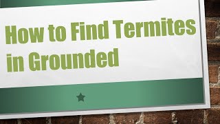 How to Find Termites in Grounded [upl. by Eitsrik]