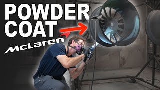 Powder Coating Mclaren Wheels The Whole Process Pt 2 [upl. by Wehttam]