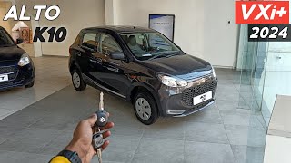 Maruti Suzuki Alto K10 Top Model 2024 ❣️ Alto VXi Plus Reallife Review 😍 [upl. by Adiene]