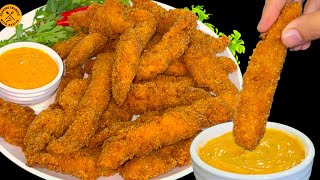 Crispy Chicken Strips RecipeMake and Freeze  Evening Snacks Recipe  Lunch Box Ideas [upl. by Hodge]