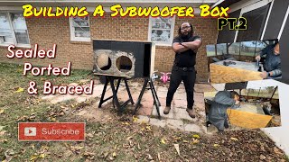 Building a Subwoofer Box for 4 12 inch Subwoofers pt2 [upl. by Davidson]