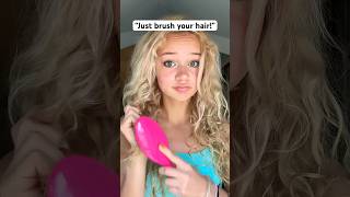 What happens when you brush curly hair🐩 shorts fyp funny curlyhair [upl. by Intirb]