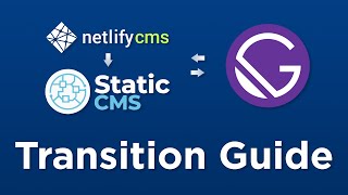 Netlify CMS to StaticCMS Transition Guide using Gatsby JS [upl. by Ballard]