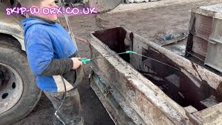 CONCRETE PAD IN A SKIP YARD SHOULD YOU DO IT YOUR SELF [upl. by Tice]