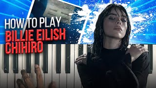 How to Play Chihiro  Billie Eilish  Easy Piano Tutorial Karaoke amp Instrumental [upl. by Yrebmik]