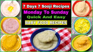 7 Sooji Recipes For Baby 13 Years Old  Weight gain Recipes For 13 Years  Healthy Food Bites [upl. by Eitsim]