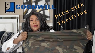 GOODWILL HAUL 3 GOODWILLS ONE DAY PLUSSIZE THRIFTING WILL THEY FIT PART I [upl. by Nodnas]