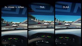 Assetto Corsa through the lens comparison in VR  MSAA vs TAA VS DLAA [upl. by Ahseem312]