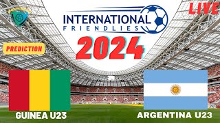 Argentina vs Guinea Live U23 International Friendly 2024 Paris Olympic Commentary Score amp Highlights [upl. by Osi]