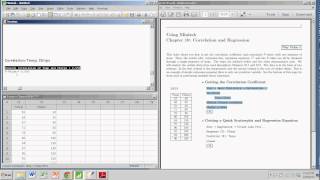 Correlation and Regression with Minitab [upl. by Aeneus]