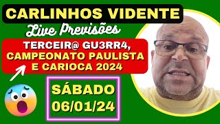 CARLINHOS VIDENTE LIVE PREVISÔES SÁBADO 06012024 🙏🇧🇷 [upl. by Atinuahs]