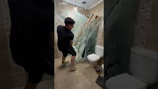 Glass Shower Door Shatters During Installation ☹️ [upl. by Autumn]