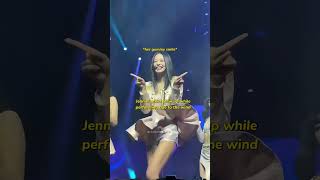 Jennie and her flying skirt 🤣 jennie blackpink [upl. by Dranik152]