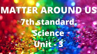 Matter around us  7th standard  Science  Unit  3  Samacheer New syllabus [upl. by Nhguavaj216]