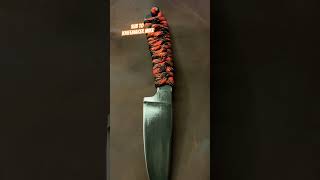 New handmade knife with the paracord wrap knife tactical steel [upl. by Berta]