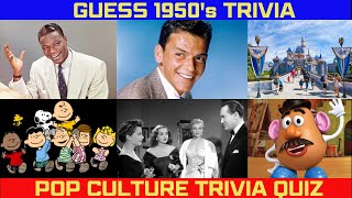 Guess 1950s Pop Culture Trivia Quiz 1 [upl. by Allerym]