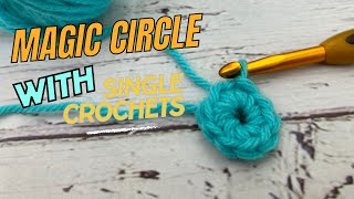 How to CROCHET MAGIC CIRCLECROCHET MAGIC RING ABSOLUTE BEGINNER TUTORIALEASY STEP BY STEP [upl. by Desiree908]