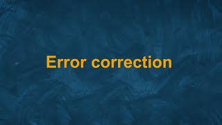 Error correction [upl. by Noskcaj]