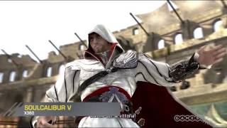 SoulCalibur V  Ezio vs Dampierre Gameplay Video Xbox 360 [upl. by Atinuj]