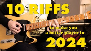 10 Legendary Riffs that will make you a better player in 2024 [upl. by Mateusz]