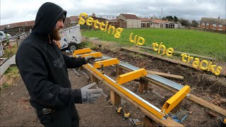 Frontier OS27 sawmill  Assembling the tracks  why are they so difficult [upl. by Lilith219]