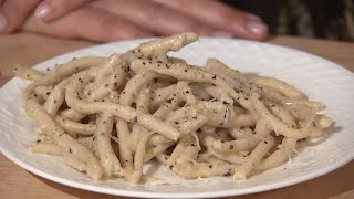 Making fresh pasta and cacio e pepe from Homemade by Bruno in South Philadelphia [upl. by Dreeda469]