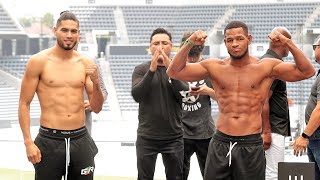 GILBERTO ZURDO RAMIREZ VS SULLIVAN BARRERA  FULL WEIGH IN AND FACE OFF VIDEO [upl. by Llerral]