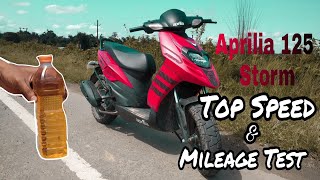 2019 Aprilia 125 Storm Top Speed amp Mileage Test  Sahel Vlogs [upl. by Karry]