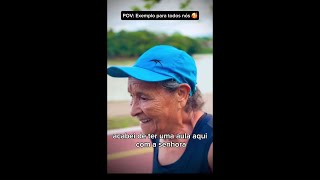 Com 82 anos ela corre quase 200 km por mês 😮 Esbanja saúde alegria e simpatia enquanto corre [upl. by Latoye153]