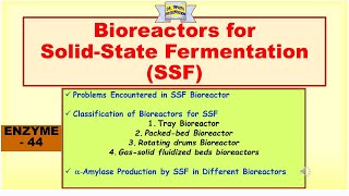 Bioreactors for SolidState Fermentation SSF  Alpha amylase production in Bioreactor  Enzyme 45 [upl. by Shandra]