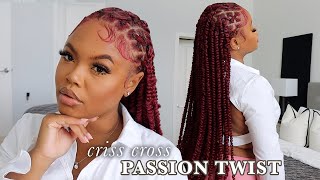 DIY CrissCross Passion Twist At Home No Unraveling StepByStep  Naturally Sunny [upl. by Harlan]